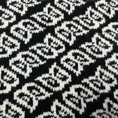 Casablanca knit sweater Black White Spliced Bandana Print Oversized Jumper