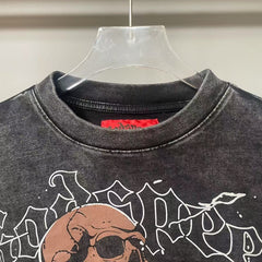 Godspeed T Shirts Worn Dark Bone & Red Rose Artwork