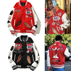 American-style baseball jacket James-style Price Stadium Jacket ¨C a varsity-style sports jacket featuring intricate, full-coverage embroidery.