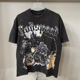 Godspeed T Shirts Vintage Biker Flame Grunge Graphic