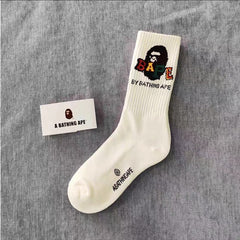 Bathing Shark print Socks ape head socks men and women medium tube towel bottom outdoor actual combat elite training sports basketball socks