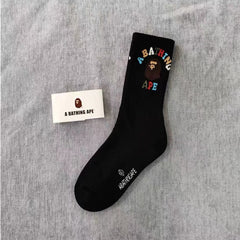 Bathing Shark print Socks ape head socks men and women medium tube towel bottom outdoor actual combat elite training sports basketball socks