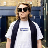 Mens T-shirt Vintage Streetwear brand Supreme paisley Box Logo print