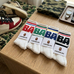 Bathing Shark print Socks ape head socks men and women medium tube towel bottom outdoor actual combat elite training sports basketball socks