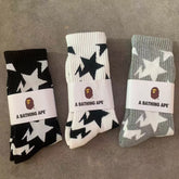 Bathing Shark print Socks Ape Head Star Striped Sports Socks Sweat Casual