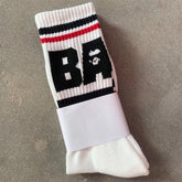 Bathing Shark print bape Socks ape head socks men and women medium tube towel bottom outdoor actual combat elite training sports basketball socks