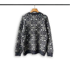 Casablanca knit sweater Two-Tone Intricate Motif Knit Top