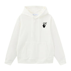 Off White hoodie Palm Letter Arrow Pattern Pullover Hood