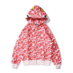 Bathing Shark print Hoodie Spring and Autumn Zipper Hoodie Sweater