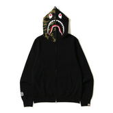 Bathing Shark print Hoodie Autumn and Winter Men's Cotton Hooded Sweater Fleece Jacket