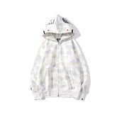 Bathing Shark print Hoodie Men's and Women's Luminous Spot Camouflage Sweater
