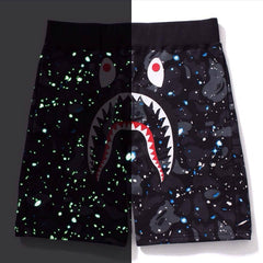 Bathing Shark print Shorts Shark Head Luminous Shorts Straight Beach