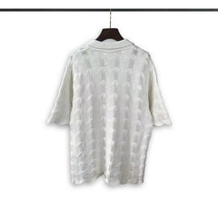 Casablanca knitted short-sleeved sweater Hollow‑Textured Knit Two‑Piece Co‑Ord