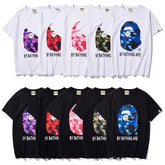 Bathing Shark print T Shirts