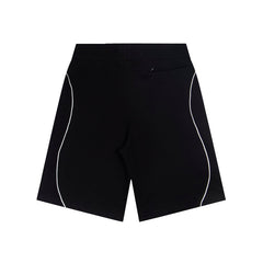 CORTEIZ Shorts Black Loose Fit Sporty Piping Track Shorts – Streetwear Edition