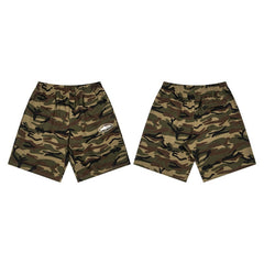 CORTEIZ Shorts Y2K All-Over Tiger Stripe Camouflage Alcatraz Printed Loose Fit Sweat Shorts