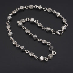 Chrome Hearts Necklace Dice Cross Vintage Cross Flower Men's and Women's Necklaces