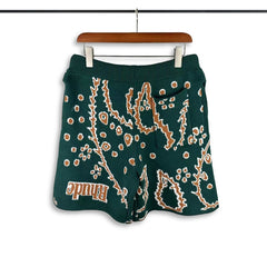 Casablanca knitted shorts Contrast Yellow Drawstring Relax Fit