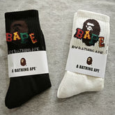 Bathing Shark print Socks Ape Head Towel Bottom Socks Casual Sports Socks Basketball