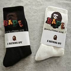 Bathing Shark print Socks Ape Head Towel Bottom Socks Casual Sports Socks Basketball