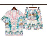 Casablanca Beach Shirt & Shorts Set Casual Summer Vacation/Travel Wear (Sold Separately)
