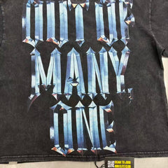 Godspeed T Shirts 3D Blade Font Washed Street Blouse