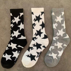 Bathing Shark print Socks Ape Head Star Striped Sports Socks Sweat Casual