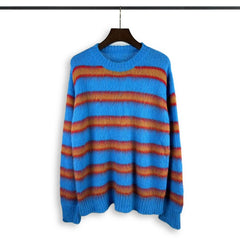 Casablanca knit sweater Multicolor Ombre Horizontal Striped Loose Pullover