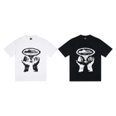 CORTEIZ T-shirt Y2K Heavyweight Hands Print Oversized Streetwear T-Shirt