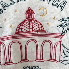 Casablanca knit sweater Retro North‑African Scenic Arch Letter Art
