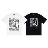 CORTEIZ T-shirt Y2K Heavyweight BBL Body Shop Poster Printed Oversized Streetwear T-Shirt