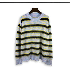 Casablanca knit sweater Blended Yarn Color Stripe Soft Knitted Jumper