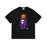 Bathing Shark print T Shirts