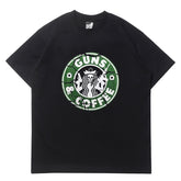 Mens T-shirt Vintage American-style Prank Starbucks