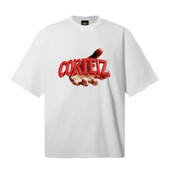 CORTEIZ T-shirt Y2K Boxing Gloves Printed Oversized Streetwear Tee
