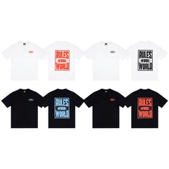 CORTEIZ T-shirt Y2K Front Mini Chest Oval Crest Back Big Statement Text Printed Oversized Tee