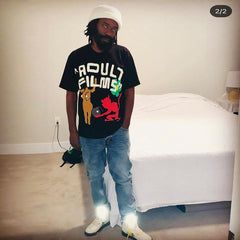 Mens T-shirt Vintage American-style Streetwear-style Kanye puff print
