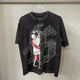 Godspeed T Shirts Classical Temple Skeleton Grunge Print