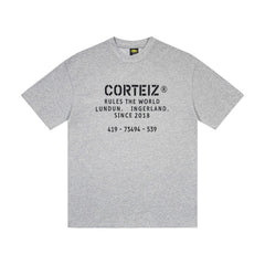 CORTEIZ T-shirt Y2K Heavyweight London Text Printed Oversized Streetwear T-Shirt
