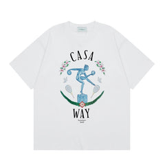Casablanca T SHIRTS High-quality pure cotton streetwear
