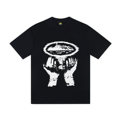 CORTEIZ T-shirt Y2K Heavyweight Hands Print Oversized Streetwear T-Shirt