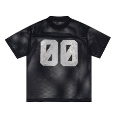 CORTEIZ T-shirt Y2K Blokecore Mesh Graphic Football Jersey – Streetwear Edition