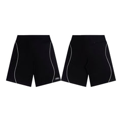 CORTEIZ Shorts Black Loose Fit Sporty Piping Track Shorts – Streetwear Edition