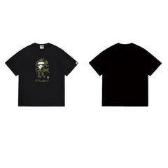 Bathing Shark print T Shirts High-quality 100% cotton streetwear