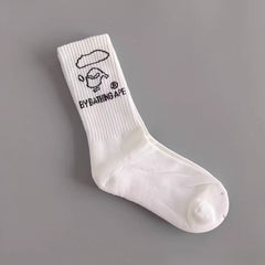 Bathing Shark print Socks Ape Head Towel Bottom Socks Casual Sports Socks Basketball