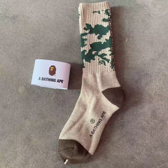 Bathing Shark print Socks ape head socks men and women medium tube towel bottom outdoor actual combat elite training sports basketball socks