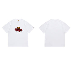 Bathing Shark print T Shirts High-quality 100% cotton streetwear