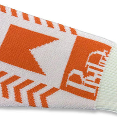 Casablanca knit sweater Orange White Chevron Flag Pattern Oversized Knitted Jumper
