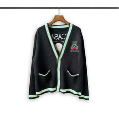 Casablanca knit sweater Green Piping Embroidered Knit Outerwear