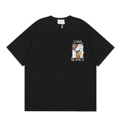 Casablanca T SHIRTS High-quality pure cotton streetwear